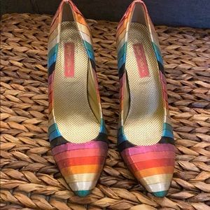 Rainbow Ribbon Betsey Johnson Heels